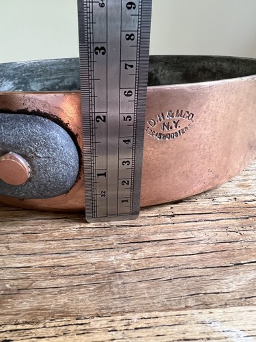 Antique Duparquet Copper Saute Pan DH&M CO 43 & 45 Wooster St – 28cm - 3.2mm - Picture 9 of 10