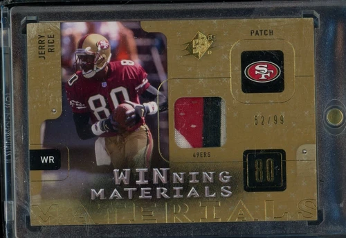 2009 Jerry Rice Upper Deck SPX Winning Materials GAME USED 4 COLOR PATCH #/99