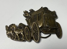 Vintage 1979 Bergamot Brass Works Stagecoach Belt Buckle M-145 - Made in USA