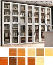 Massivholz Büroregal Kiefer massiv Bücherschrank Bibliothek regal Aktenschrank