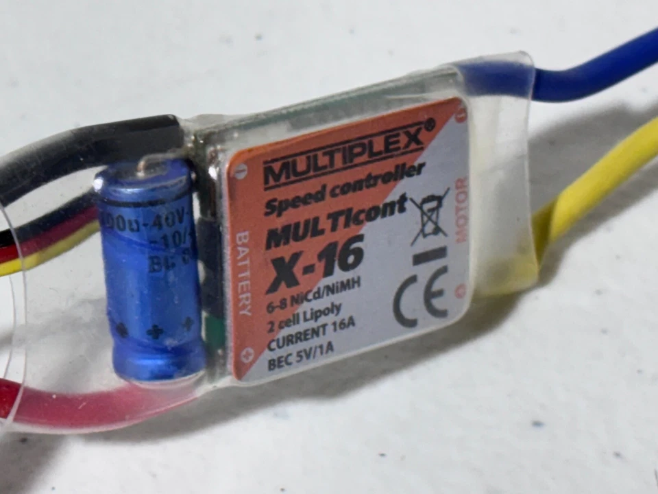 Multiplex Permax 400 6V Motor w/ X-16 Multicont Speed Controller NEW NEVER USED - Image 3 of 4