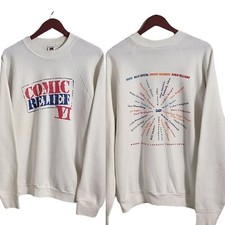 Vintage Comic Relief VI 90s Crewneck Sweater SZ XL ROBIN WILLIAMS DAVE CHAPPELE