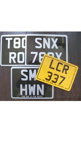 Black And Silver Motorcycle Number Plate (The Best)