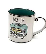 Spectrum Designz 2017 Rock On Retro Radio Embossed Ceramic Large Capacity Mug