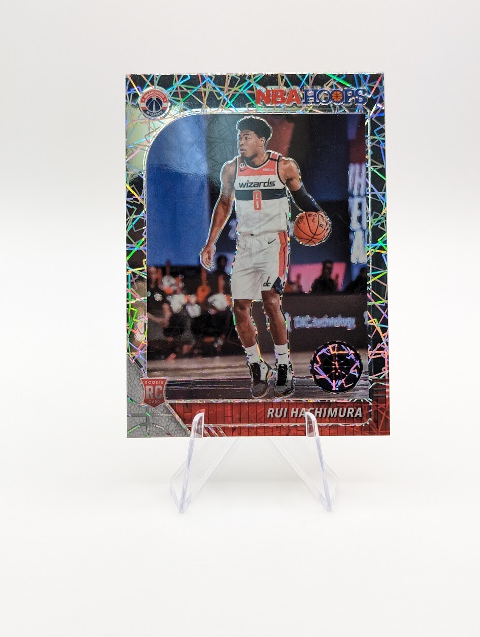 Rui Hachimura 2019-20 Hoops Premium Stock Silver Laser Prizm RC #206 Wizards