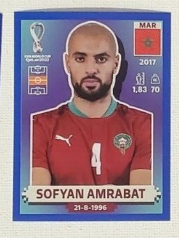 Panini FIFA World Cup QATAR 2022 - US Edition - BLUE & RED STICKERS - part 3 - Picture 26 of 194