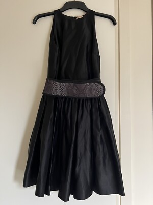 christopher kane black belter dress size 10UK