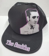 5Panel 80s 90s Flashbacks Smiths Elvis Black Hat Trucker Adjustable Custom