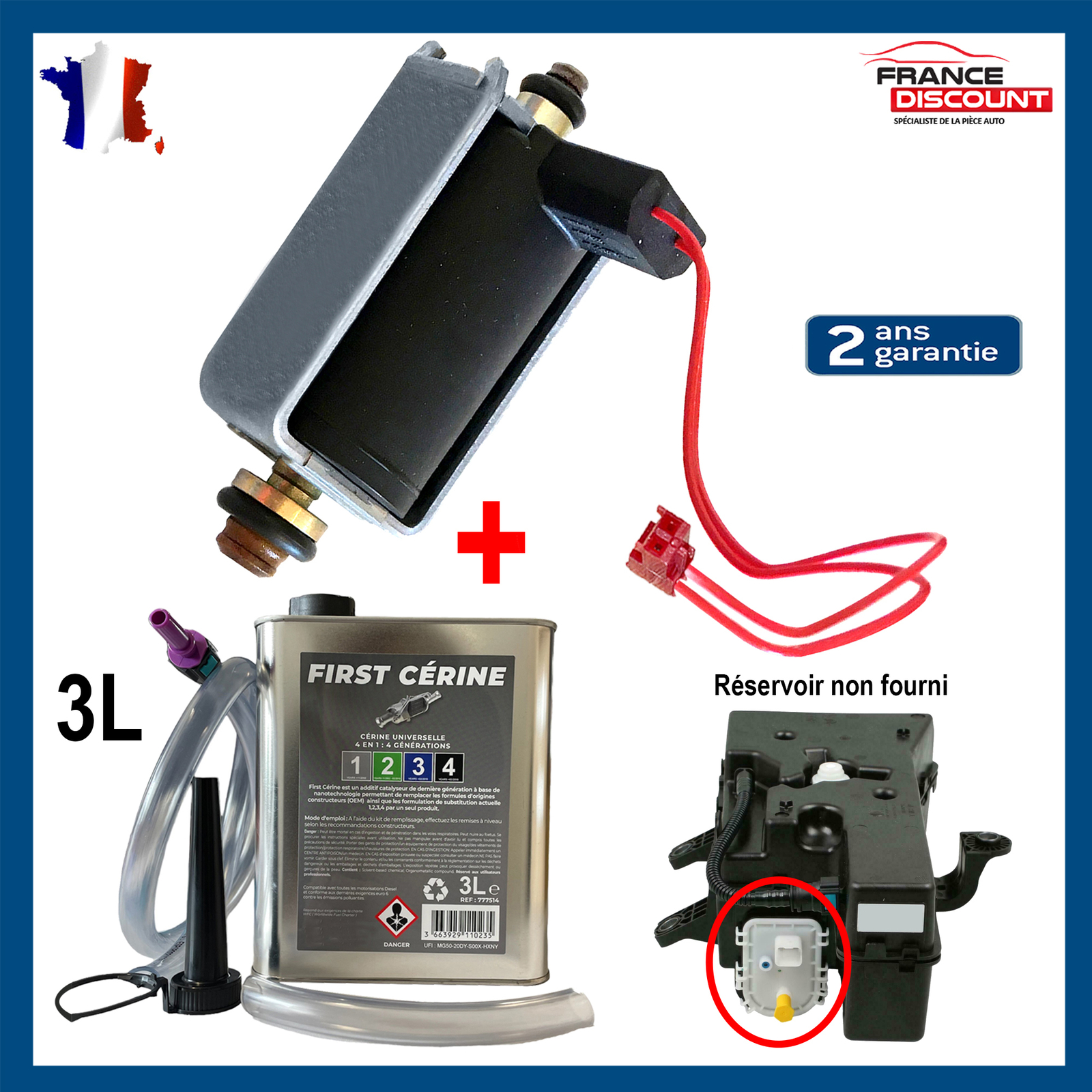 Pompe FAP supérieure avec fluide 3L haute performance pour moteurs BlueHDi PSA