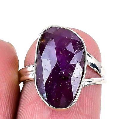 Kaschmir Rot Rubin Stein 925 Silber Verlobung Statement Hochzeit Neu Ringgröße 5,5