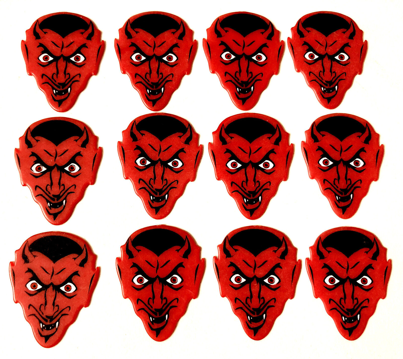 12 pcs Monster Shaped Guitar Picks - Red Lil Devil - Hot Picks - 12 pics