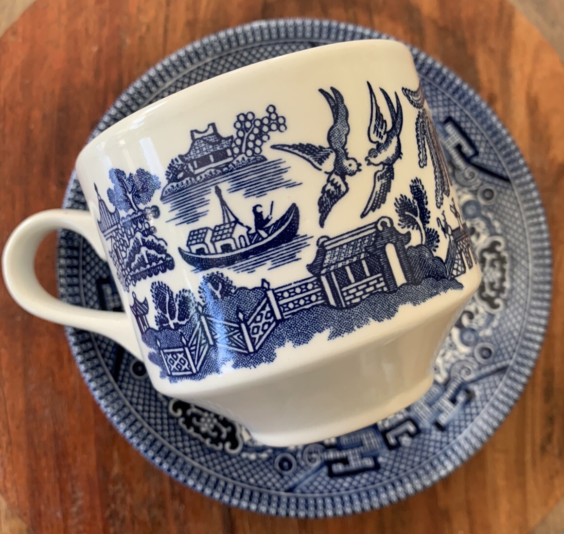 Blue Willow Churchill Cup And Saucer Made in ENGLAND Multiple Available