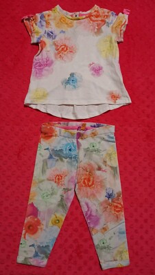 Ted Baker Baby Mädchen Sweet Sugar Oberteil und Unterteil Outfit Set Größe 12-18 Monate