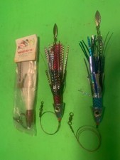 SET OF 3 WAHOO BOMBS TROLLING AND CASTING LURES RIGGED WITH 7 STRAND WIRE SWIVEL