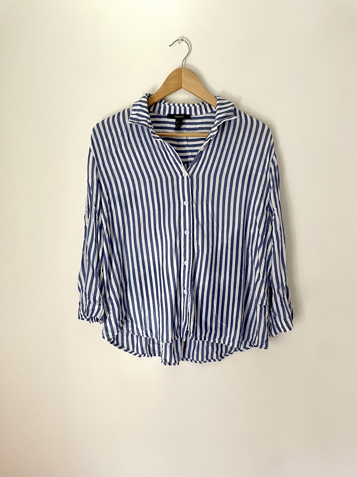 Robe Femme Forever 21 Bleu Foncé à Rayures - Taille S, Occasion Très Bon État