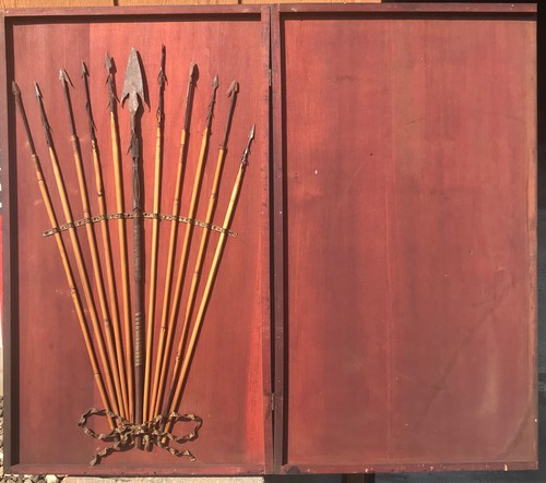 Vintage Antique Barbed Fishing Spears Display of 11