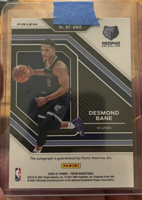 2020 Prizm Desmond Bane Silver Penmanship Auto Rookie RC 2020 Prizm Desmond Bane Silver Penmanship Auto Rookie RC