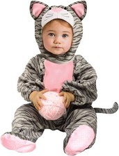 Grey Stripe Kitten Infants Hood Costume Jumpsuit Halloween Dress Up Funworld