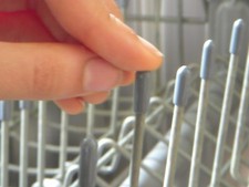 50 Universal Gray Dishwasher Rack Tine Tip Cover Caps Just Push On to Repair