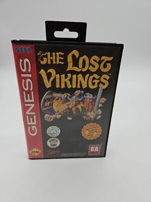 (1993 SEGA GENESIS) The Lost Vikings Video Game Case and Cartridge NO Manual