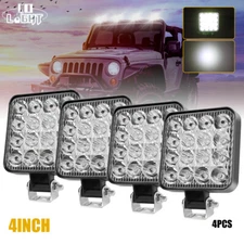 4Pcs LED Work Light Pods SPOT Flood Beam Driving Truck Off Road Truck SUV UTV