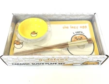 Gudetama The Lazy Egg Ceramic Sushi Plate Set