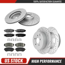 Front & Rear Disc Brake Rotors + Pads For Subaru Forester XV Crosstrek 2014-2018