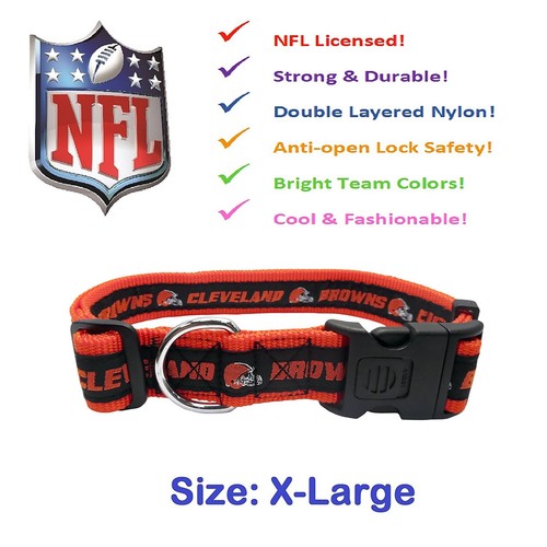 NFL Pet Collar Heavy-Duty Durable & Adjustable Dog Collar & Cat Collar - Picture 27 of 94