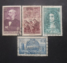FRANCE-1938- N°378 - 390 - 397 et 400 oblitérés