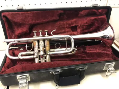 Bach Stradivarius C180L 229 25H C Tube Trumpet Professional Silver w Case
