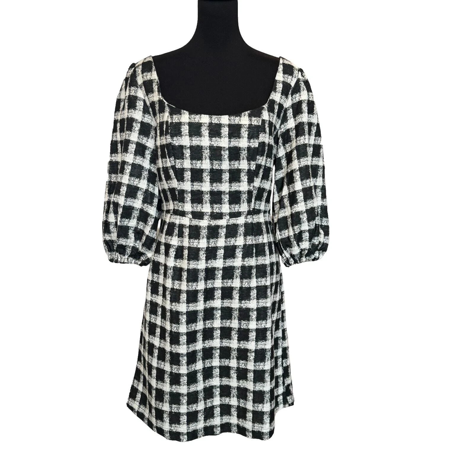 Black Plaid Dresses for Women