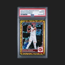 2023-24 Hoops Premium Stock Onyeka Okongwu Gold Disco Prizm PSA 10, /10