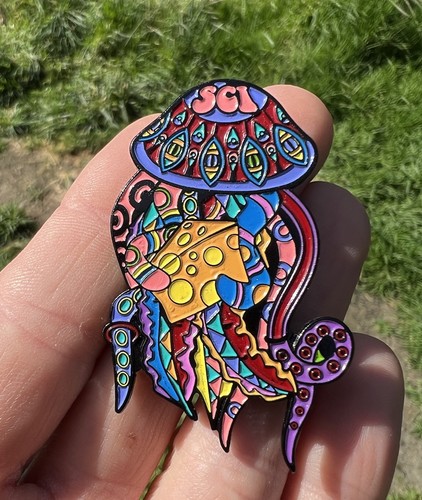 SCI Collectors Hatpin: String Cheese Incident 2015 Jellyfish Pin, 2” Soft Enamel