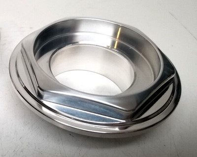 Polished Billet Aluminum Hex Center Hub Cap 1x - BBS RS RC -Small Thread -1/4 Ht