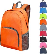 Lightweight Backpack Foldable Hiking Packable Travel Bag - Orange- Waterproof