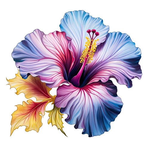 Hibiscus Flower Floral Self Adhesive Vinyl Sticker