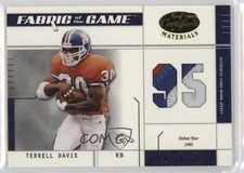 2003 Leaf Certified Materials Fabric of the Game Patch Debut 83/95 Terrell Davis