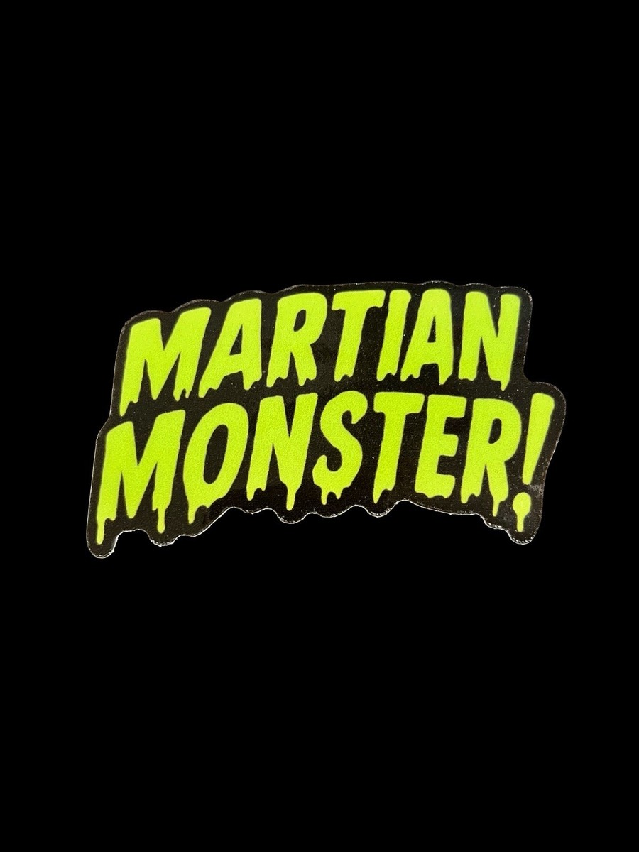 Phish Martian monster Mars Attacks! Glow In The Dark Sticker Kasvot Vaxt  Vinyl | eBay