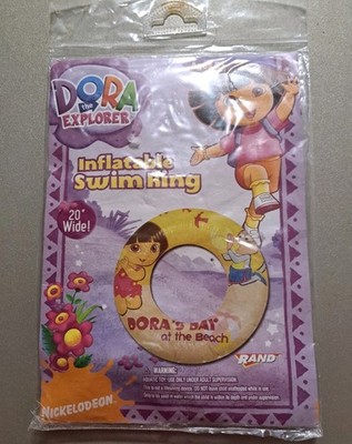 Dora the Explorer Inflatable Swim Ring 20'' Wide Nickelodeon New