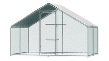 Large Metal Chicken Coop Heavy Duty Chicken Pens Outdoor with Top Walk in Pou...