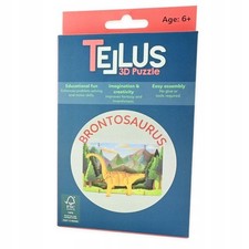 Faltbares 3D-Puzzletheater aus Holz - Brontosaurus