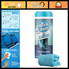 Electronics Cleaning Wipes - Screen Cleaner for TVs, Phones, Monitors Microfib