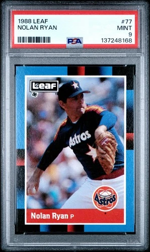 137248168 Nolan Ryan 1988 Leaf #77 PSA 9