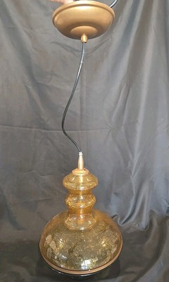 Hanging Yellow Blown Glass Light Fixture For Jamie Young Co - Made In India