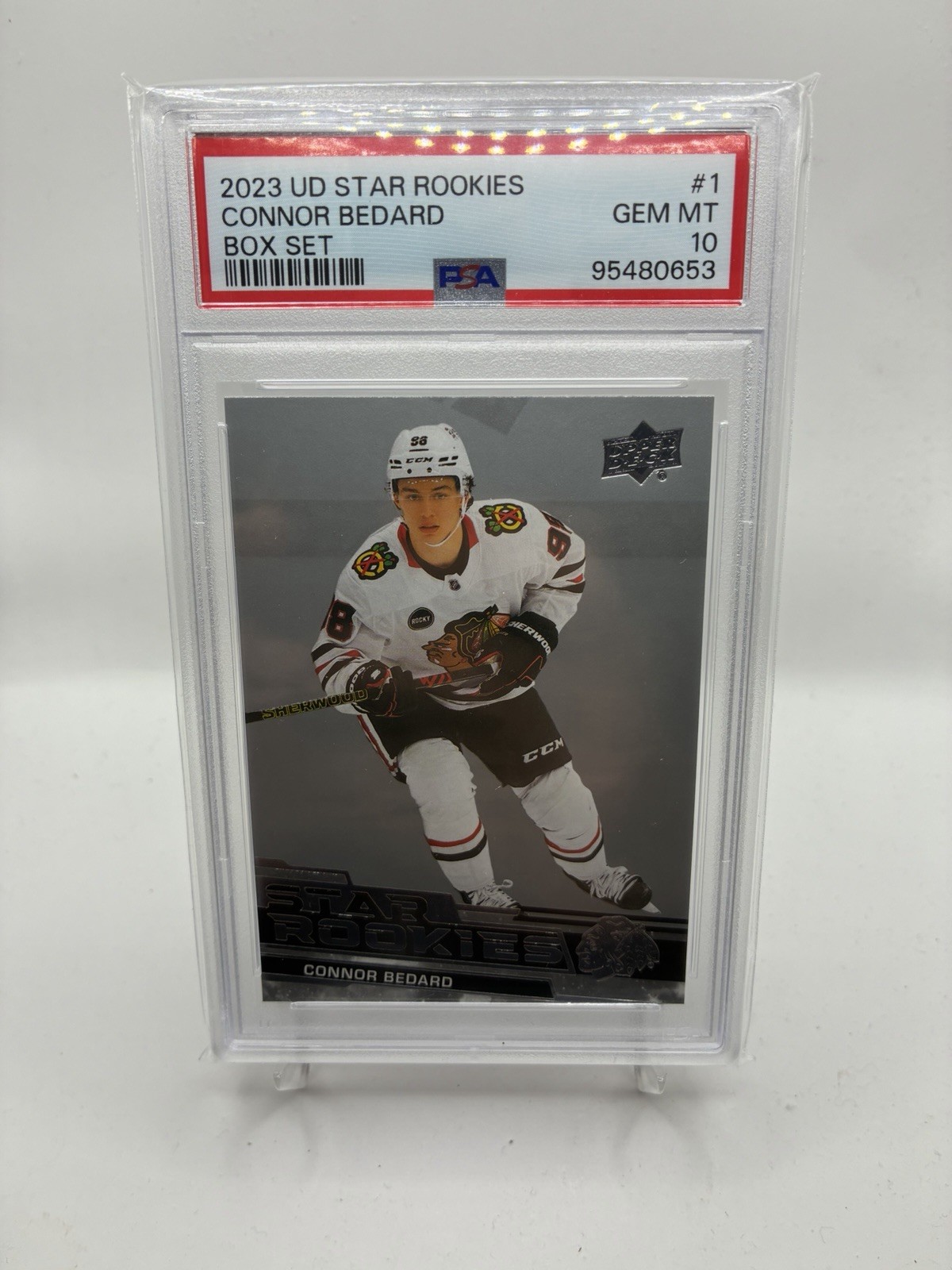 Connor Bedard 2023 Upper Deck Star Rookies #1 RC ROOKIE PSA 10