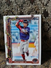 2025 Topps Holiday Baseball Ceddanne Rafaela #H156 Boston Red Sox Base