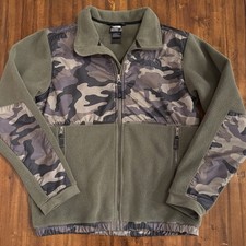 The North Face Denali Jacket Size Large Boys 14/15 Camouflage Hunter Green