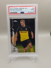 2019-20 Topps Chrome UEFA Champions League - Erling Haaland #74 (RC) PSA 9