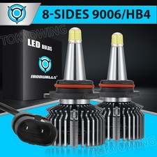 8-sides 360 Hb4 9006 Led Headlight Kit Bulbs 6000k Low Beam Super Bright White