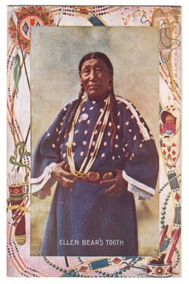 Canada Indianer Canadian Native Indian ELLEN BEAR´S TOOTH  Mängelrückseite ~1910